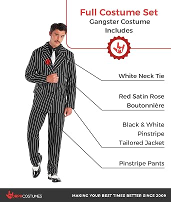 Morph 1920s Gangster Costume Men, 1920s Mens Costume, Mobster Costumes, Gangster Costumes Men