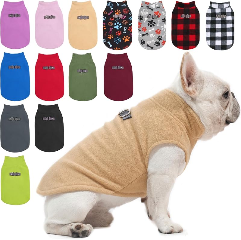 Suéter de Fleece para Cães BEAUTYZOO com Argolas Duplas para Guia – XS