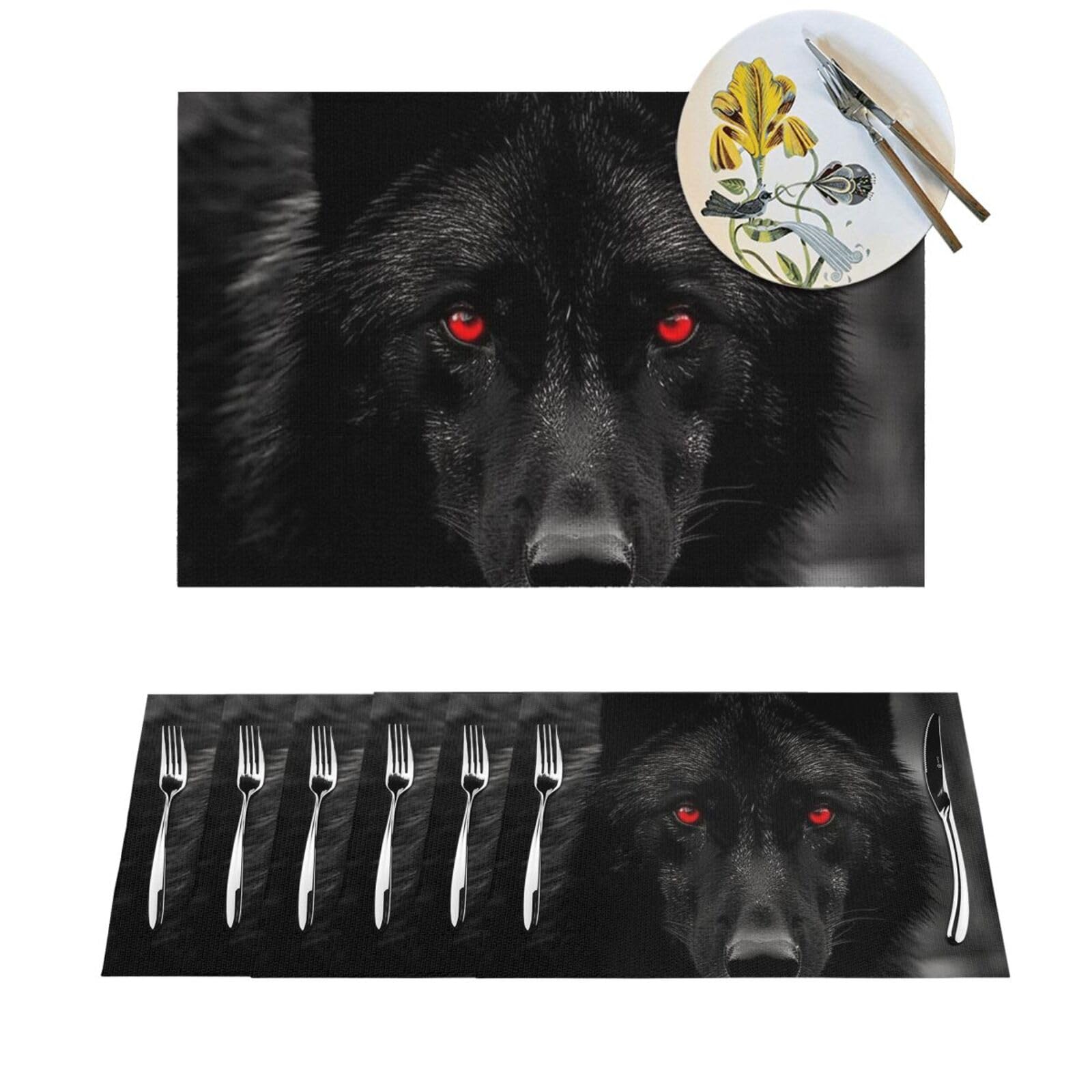 Sets de table PVC antidérapants et résistants à la chaleur, protection de cuisine lot de 6