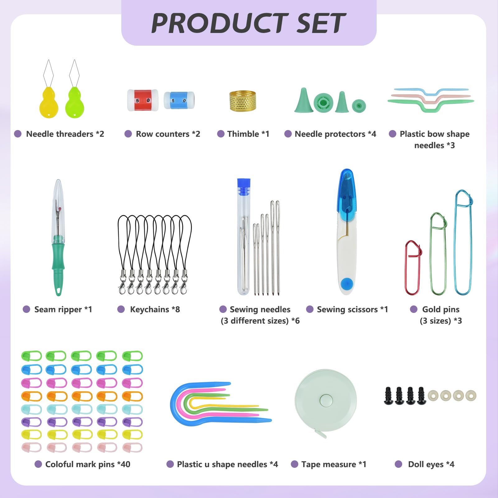 Artcome 124 pcs Crochet Kit for Adults and Kids 14 Sizes Ergonomic Crochet Hooks with a Comfortable Grip for Beginners and Experienced Crocheters Ideal for Creating Beautiful Projects - Image 3