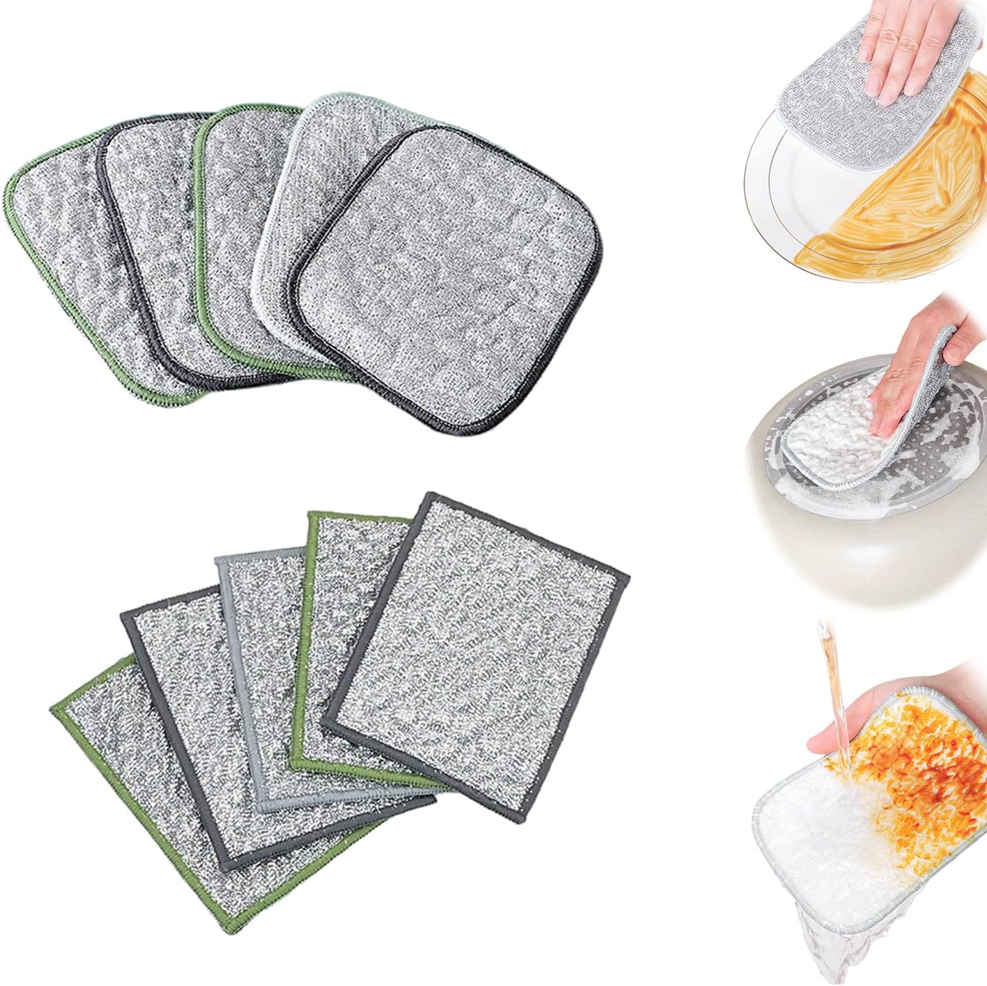 Amazon.com: 2025 Multipurpose Wire Dishwashing Rags for Wet & Dry (5/10 ...