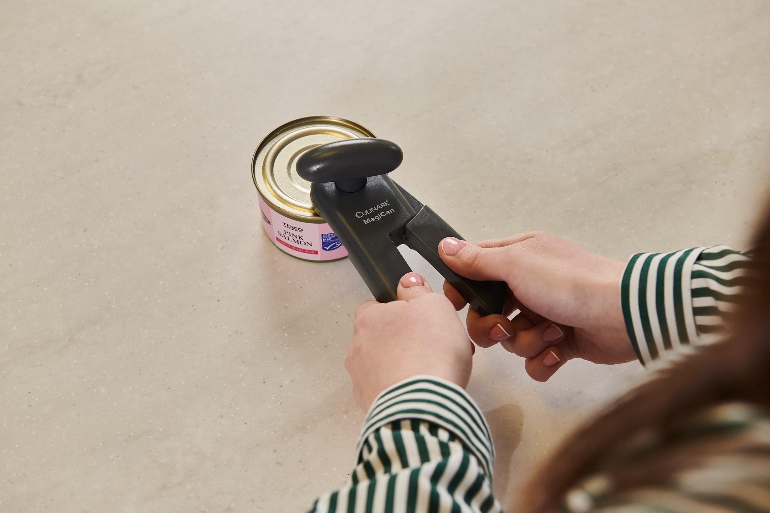 Culinare MagiCan Tin Opener, Grey, Plastic/Stainless Steel, Manual Can Opener, Comfortable Handle for Safety and Ease — view 9