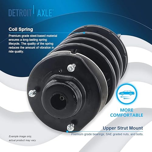 Miniatura 35 de Detroit Axle - Kit de suspensión delantera de 10 piezas para Chevy Aveo Aveo5 Pontiac G3 Wave 2 Ready Struts Assembly 2 Enlaces de barra