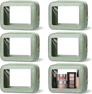 Abbylike 6 bolsas de maquillaje transparentes...