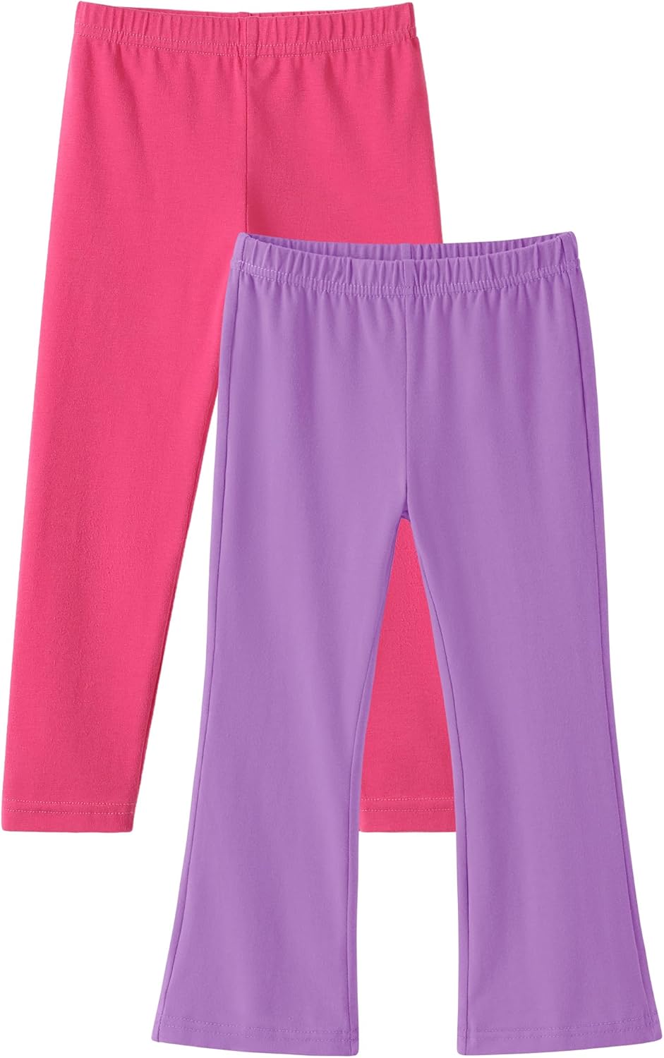 2 Pack Toddler Girls Flare Pants Baby Cotton Leggings Size 18M-5T