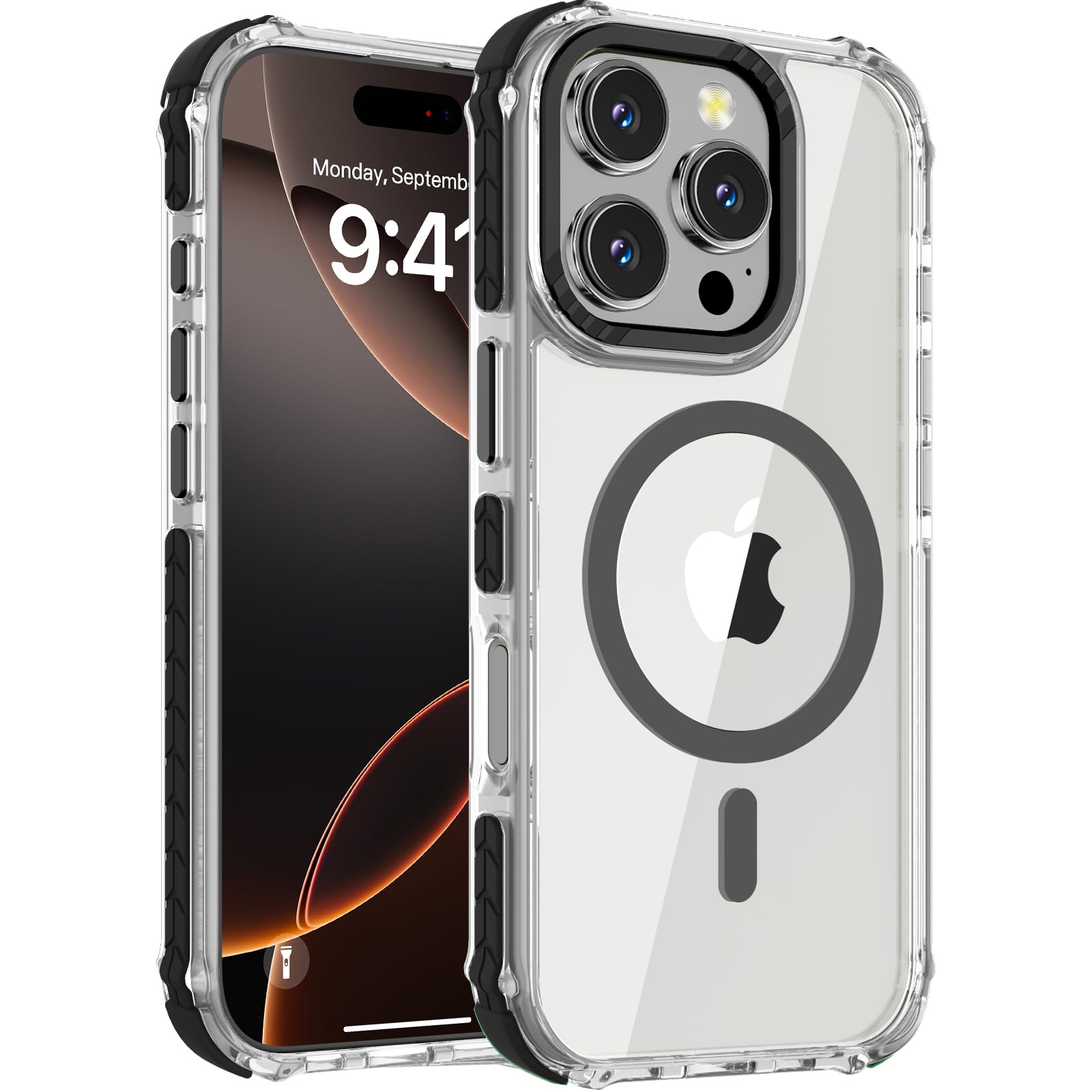 Coque rigide iPhone 16 Pro magnétique transparente de haute précision esthétique - 8