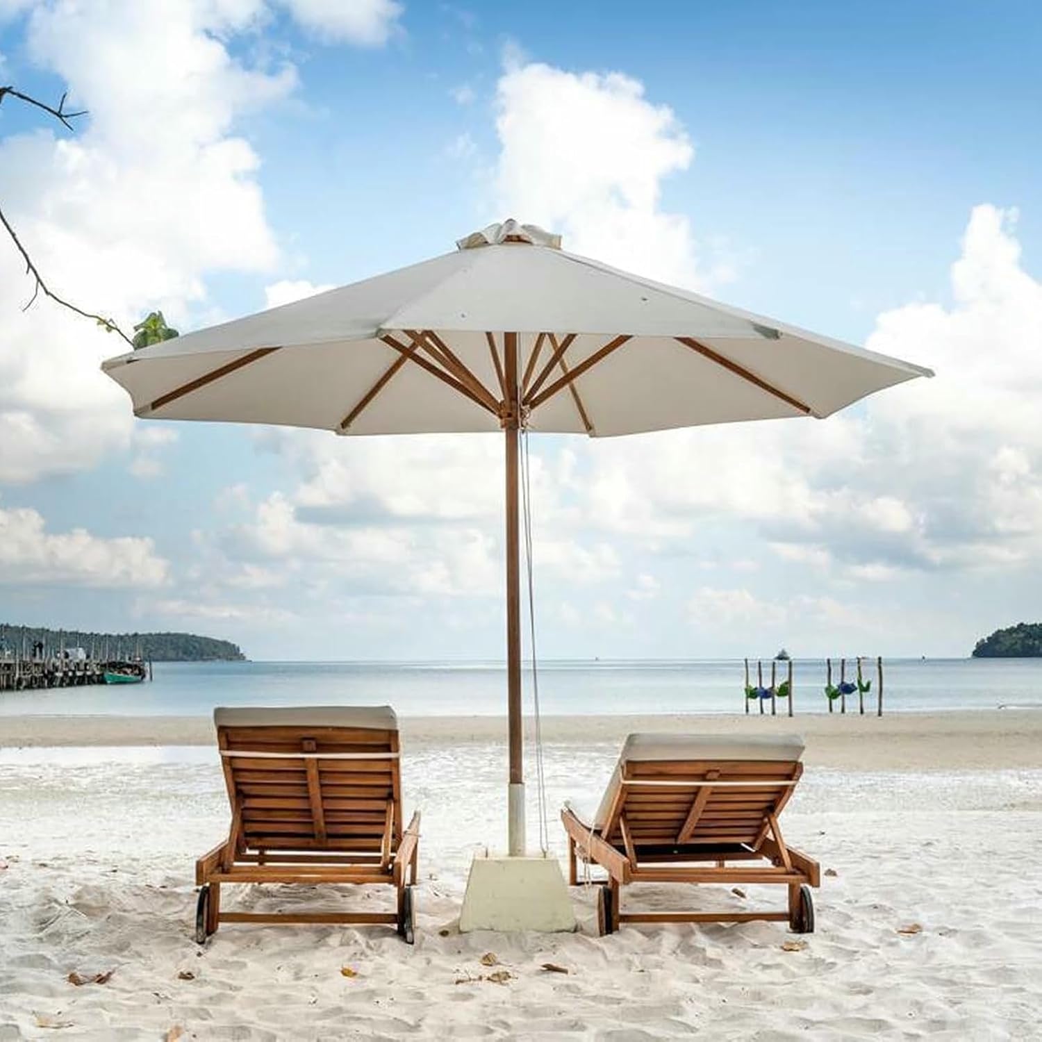 Replacement Parasol Fabric Cover - 6/8 Ribs Replacement Cloth Garden Parasol Canopy Cover - 200cm/270cm/300cm Outdoor Umbrella Canopy - Waterproof Anti-Ultraviolet(Grey,8 ribs-3m(9.8ft))