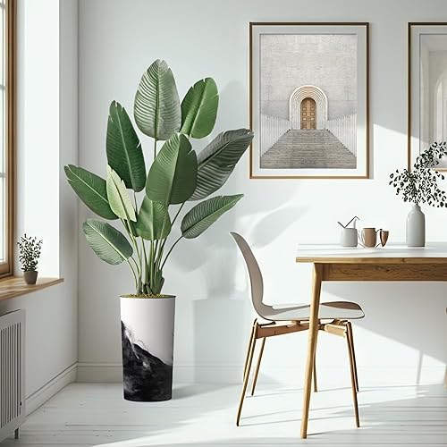 Miniatura 6 de Árbol artificial en maceta contemporánea, árbol de seda falso de pájaro del paraíso para decoración del hogar en interiores y exteriores, altura