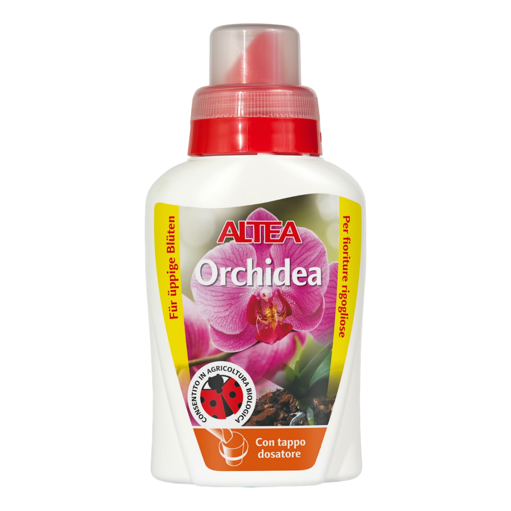 Altea Engrais Orchidées liquide, engrais pour ochidées de toutes tailles et couleurs, engrais équilibré naturel riche en acides aminés et vitamines, haute assimilabilité, flacon 300 ml