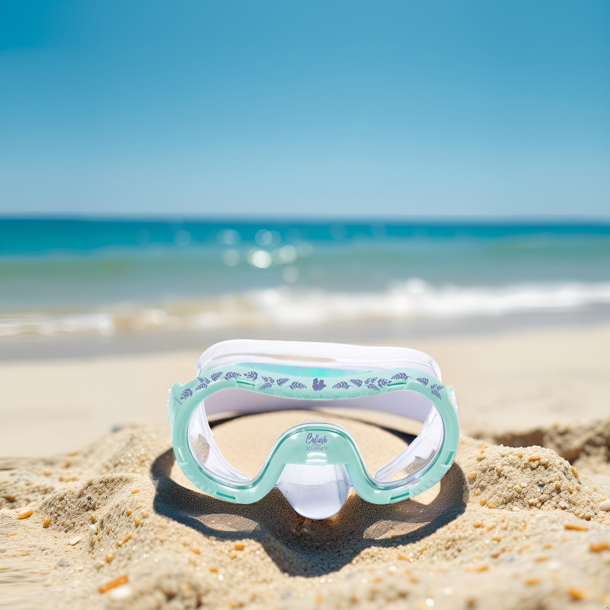 ARDITEX Set snorkeling per bambini con maschera e boccaglio Elsa e Anna Disney Frozen – Maschera regolabile 14x20,5x11 cm, tubo 33 cm, dai 3 anni, ideale per mare piscina e vacanze
