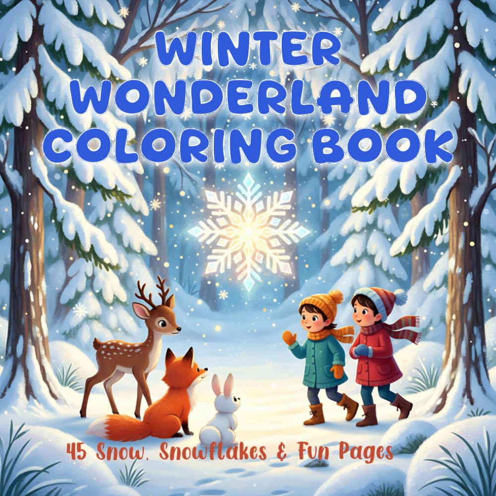 Winter Wonderland Coloring Book: Snow, Animals & Cold Weather Scenes