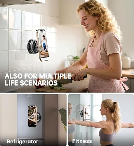 Miniatura 7 de Coolpow Soporte magnético para teléfono de automóvil al vacío potencia magnética más fuerte para montaje de automóvil Magsafe Succión más