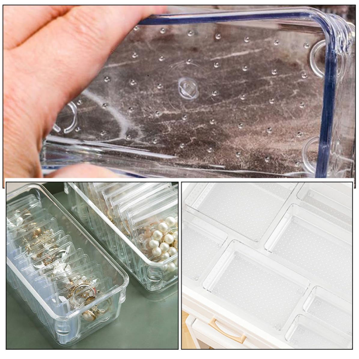 Caja de Almacenamiento para Cajones Transparente Pet 15 Piezas