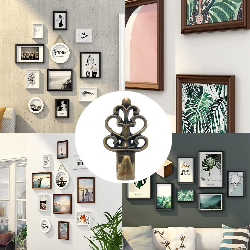 20pack Push Pin Hangers,Zinc Alloy Pin Photo Frame Hooks,Thumb Tacks for Picture,Canvas,Office,Clock,Mirror