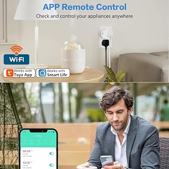XENON Smart Plug, WiFi Plug, Smart WiFi Socket, SSmart Socket, Alexa Sockett, Compatible with Alexa and Google, No Hub Required, 2 Packs
