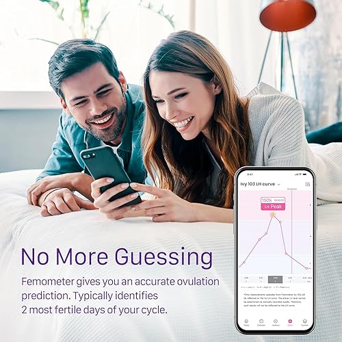 Miniatura 6 de Femometer Tiras reactivas de ovulación solo para Ivy-103, paquete de 20 tiras de prueba LH para mujeres, tiras de prueba de fertilidad, impulsadas