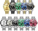 Olevs Watches for Men Big Face Stainless Steel Dress Classic Mens Watches Easy Read Casual Luxury Adjusting Men Watch Waterproof Analog Quartz Mens Watch with Day Date