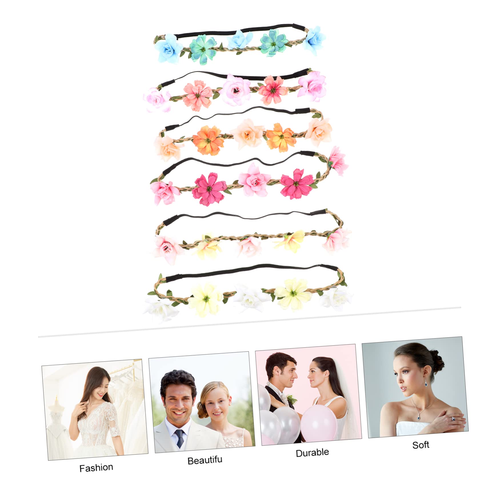 Stk Brautkranz Stirnband Blumenkrone für Mädchen Stirnband für Blumenmädchen hochzeitshaar schmuck wedding hair accessories haarschmuck Tiara Brautblumenkrone die Blumen reisen