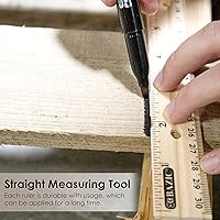 Vista 5 de BAZIC Products Regla de madera de 12 pulgadas (11.8 in), borde de metal singel, reglas de dibujo métricas de medición de centímetros