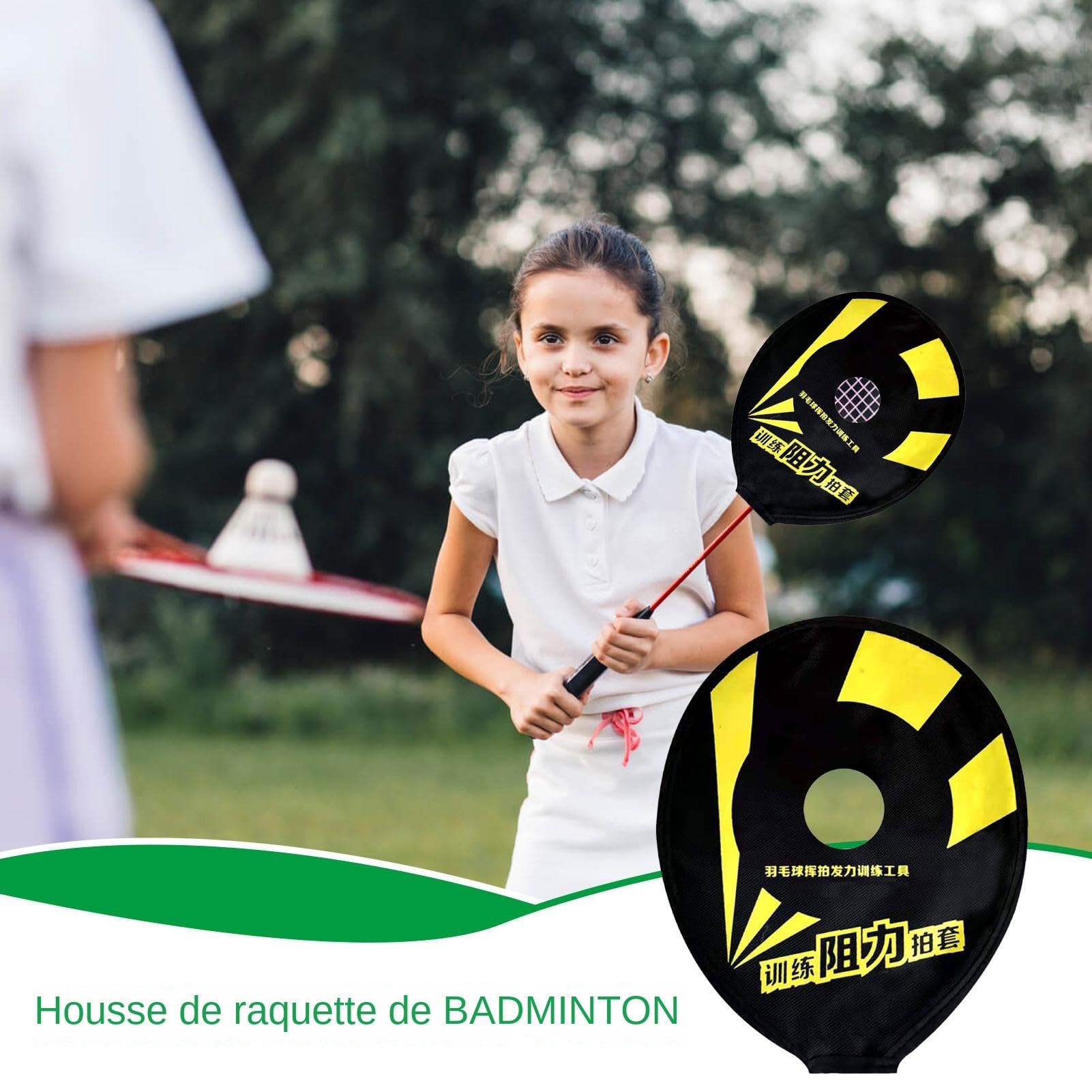 Manchons de protection pour raquette, housse d'entraînement pour raquette de badminton,Accessoires d'entraînement de couverture de raquette de badminton - Étui pour raquette de badminton, sac de raque