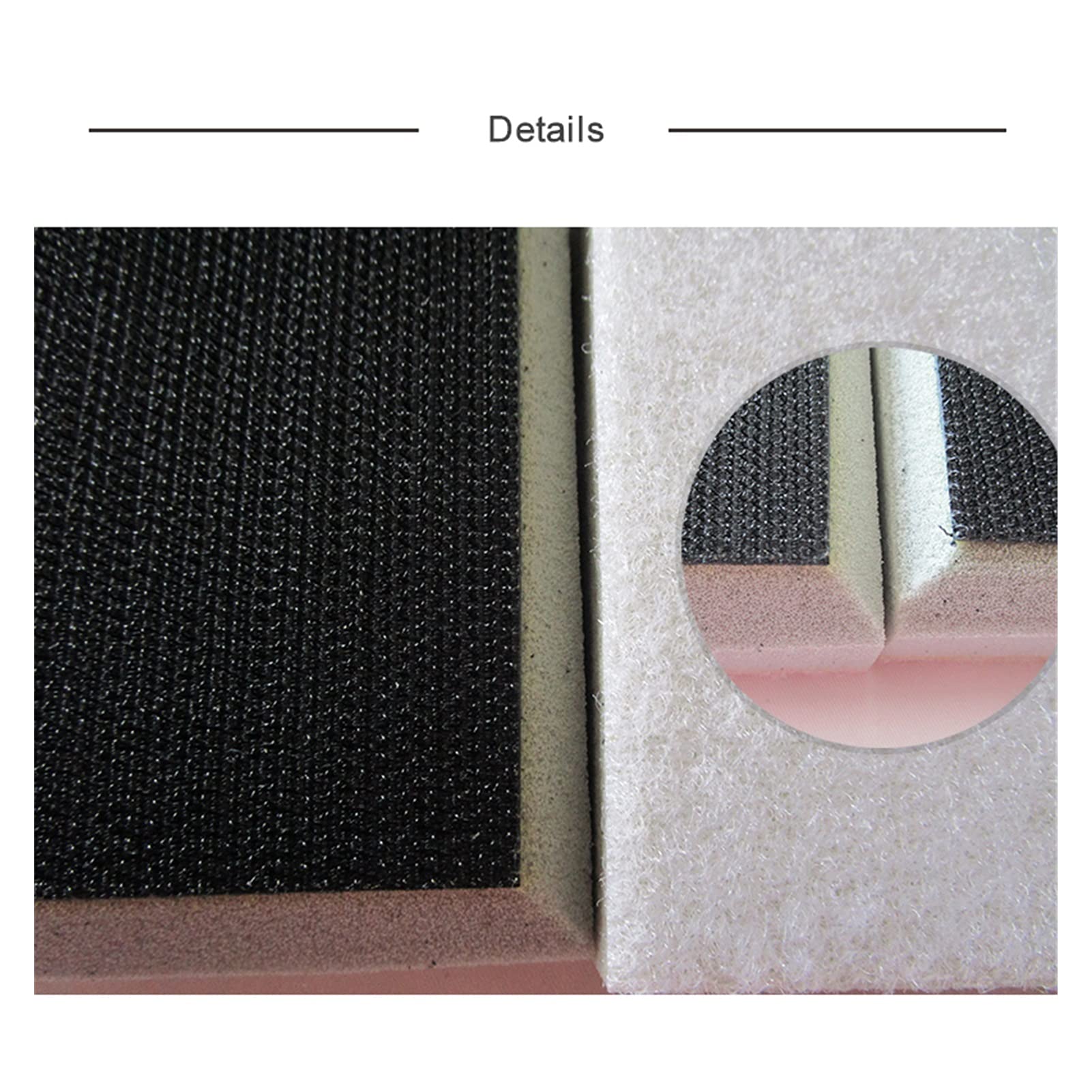 Almohadilla de Pulido 5 UNIDS Cojín de Interfaz de chaflán de Alta Densidad Rectangular 7PCS 70 * 100 mm Padio de Esponja de lijadora Hancha de protección y Bucle abrasivo