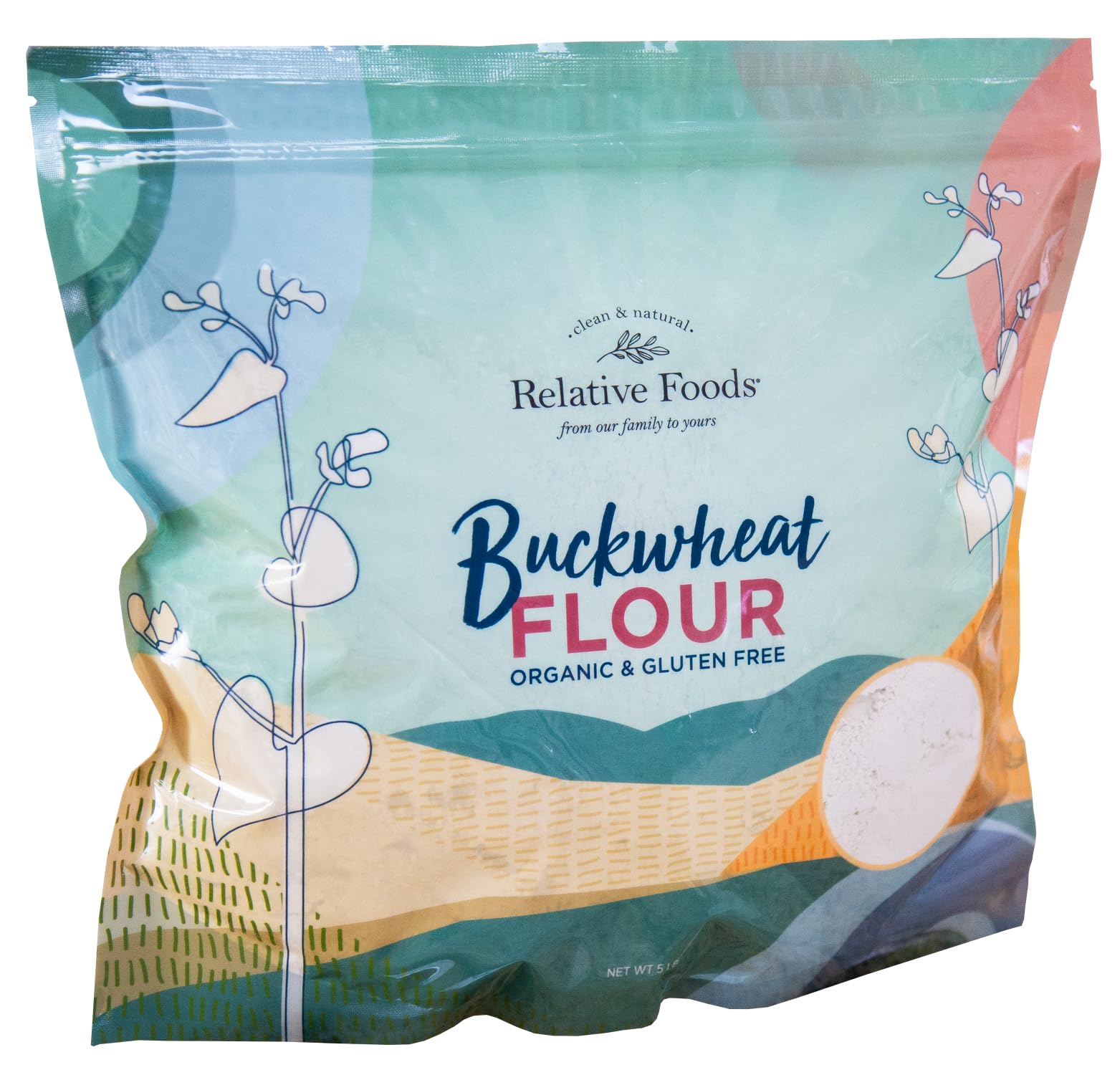 Organic Buckwheat Flour – Naturally Buckwheat Powder – 100% Whole Grain, Non-GMO, High Fiber – Organic Gluten Free Flour Great for Baking, Pancakes, Soba Noodles – 5lb Resealable BagUSDA Organic