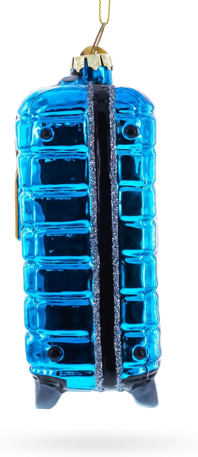 Hawaii Travel Suitcase Glass Christmas Ornament - Image 4