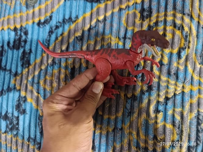 JURASSIC WORLD Danger Pack Velociraptor HYTK53 – Figurine Articulée Avec Réalité Augmentée