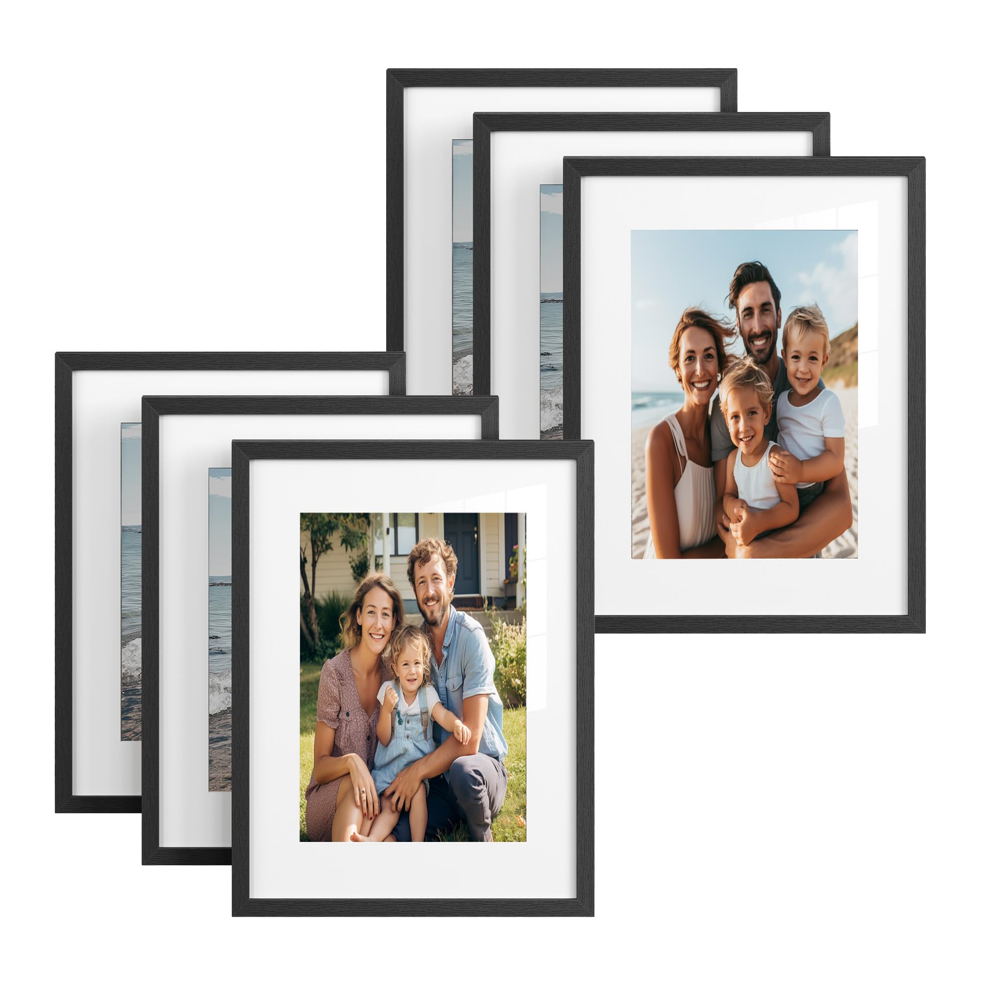 SONGMICS Bilderrahmen 30 x 40 cm, Fotocollage, 6er Set
