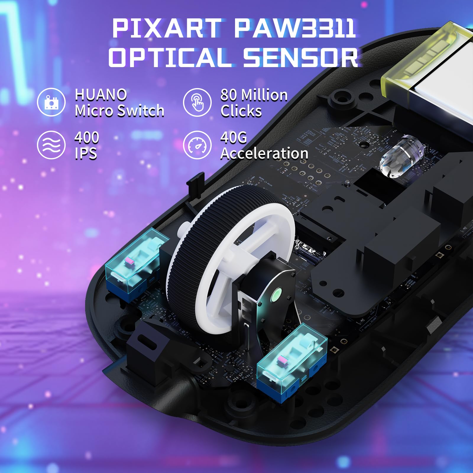 MAMBASNAKE X ATTACK SHARK X8SE 55g Mouse da gioco wireless ultraleggero-Fino a 25000DPI,sensore PAW3311,Tri-mode BT/2.4G/USB-C,80 milioni di clic,accelerazione 40G,500mAh,driver web,per Win/Mac-Nero