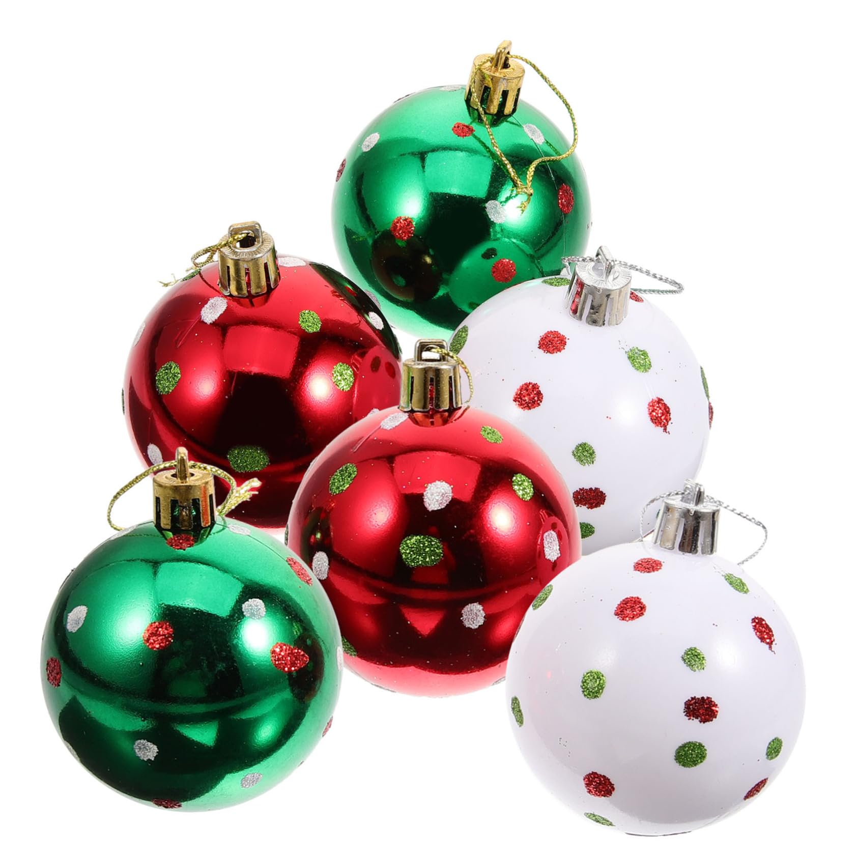 Cabilock 5 Series Bolas De Colgantes De Adornos De Árbol Puntos Decoración para Fiestas Y DIY 6 Piezas X 5
