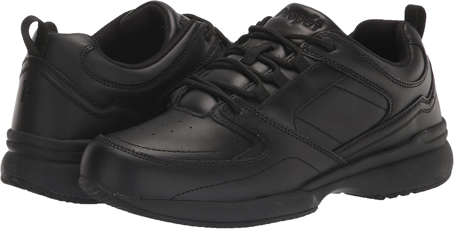 Propét Men's Life Walker Sport Sneaker, Black, 7.5 Wide - Image 7