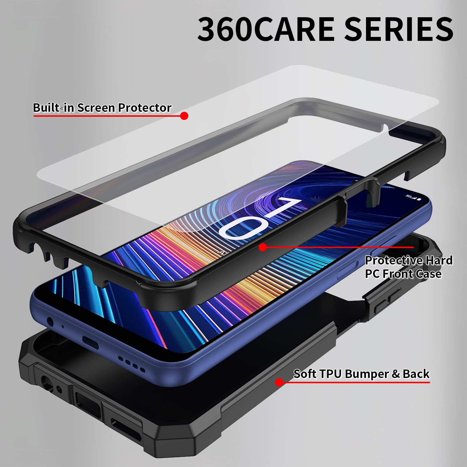 Confezione 3 Proteggi Schermo Vetro Temperato Boost Mobile Celero - Foto 3