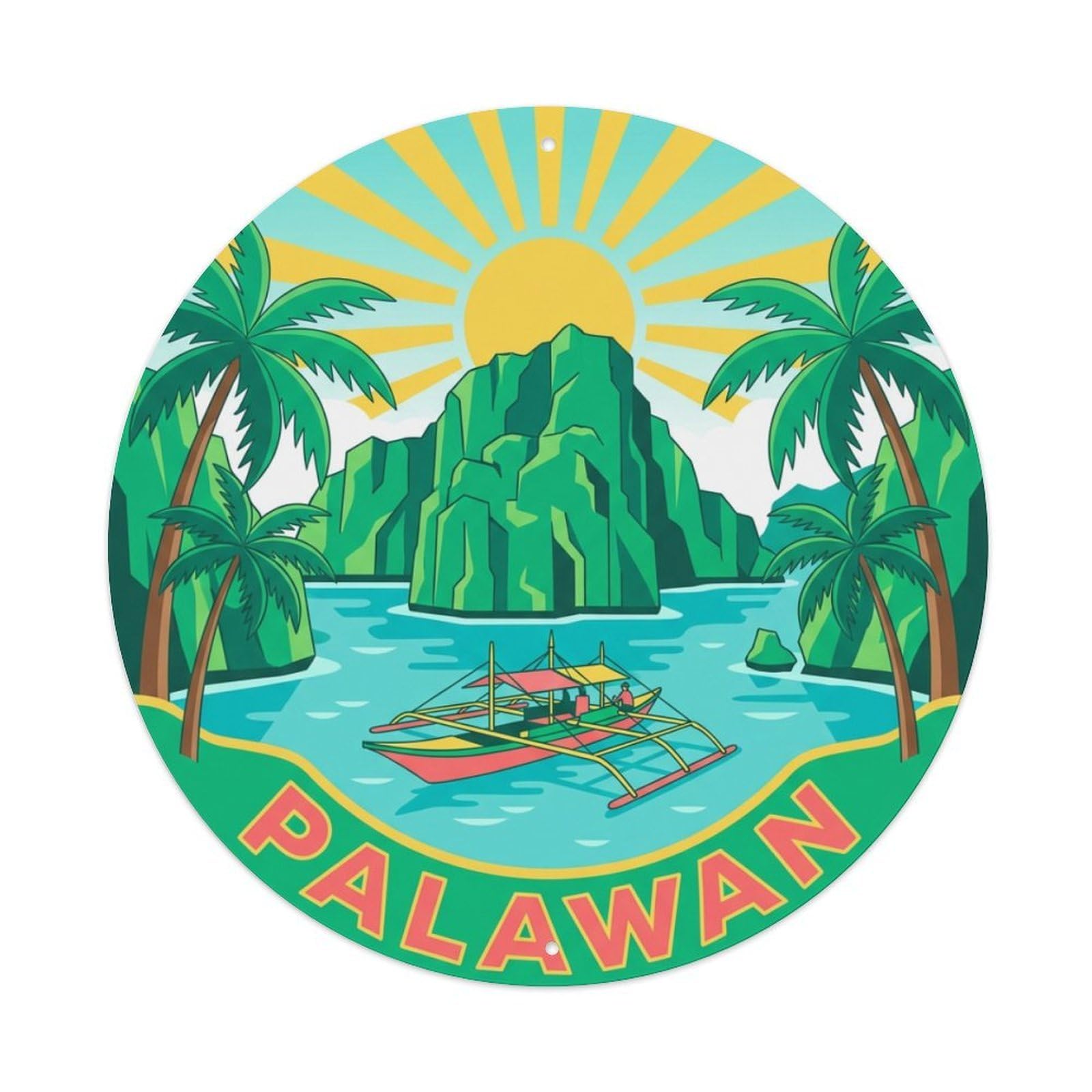Philippines Vintage Travel Palawan Metal Tin Sign