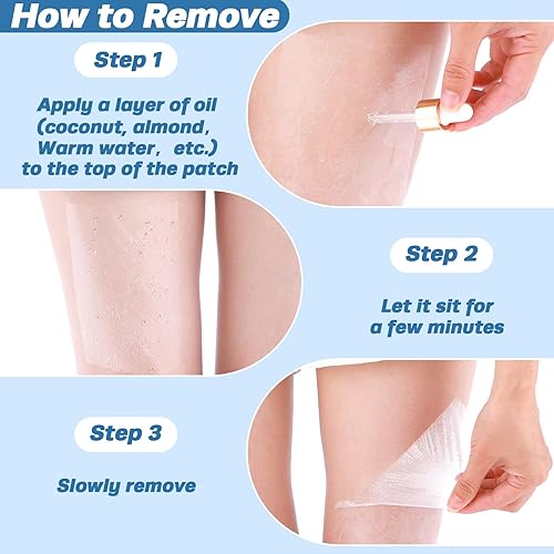 Miniatura 7 de Maitys 50 cintas adhesivas invisibles impermeables para levantar muslos, parches de elevación y resplandor para piernas de 4 x 6 pulgadas, cinta