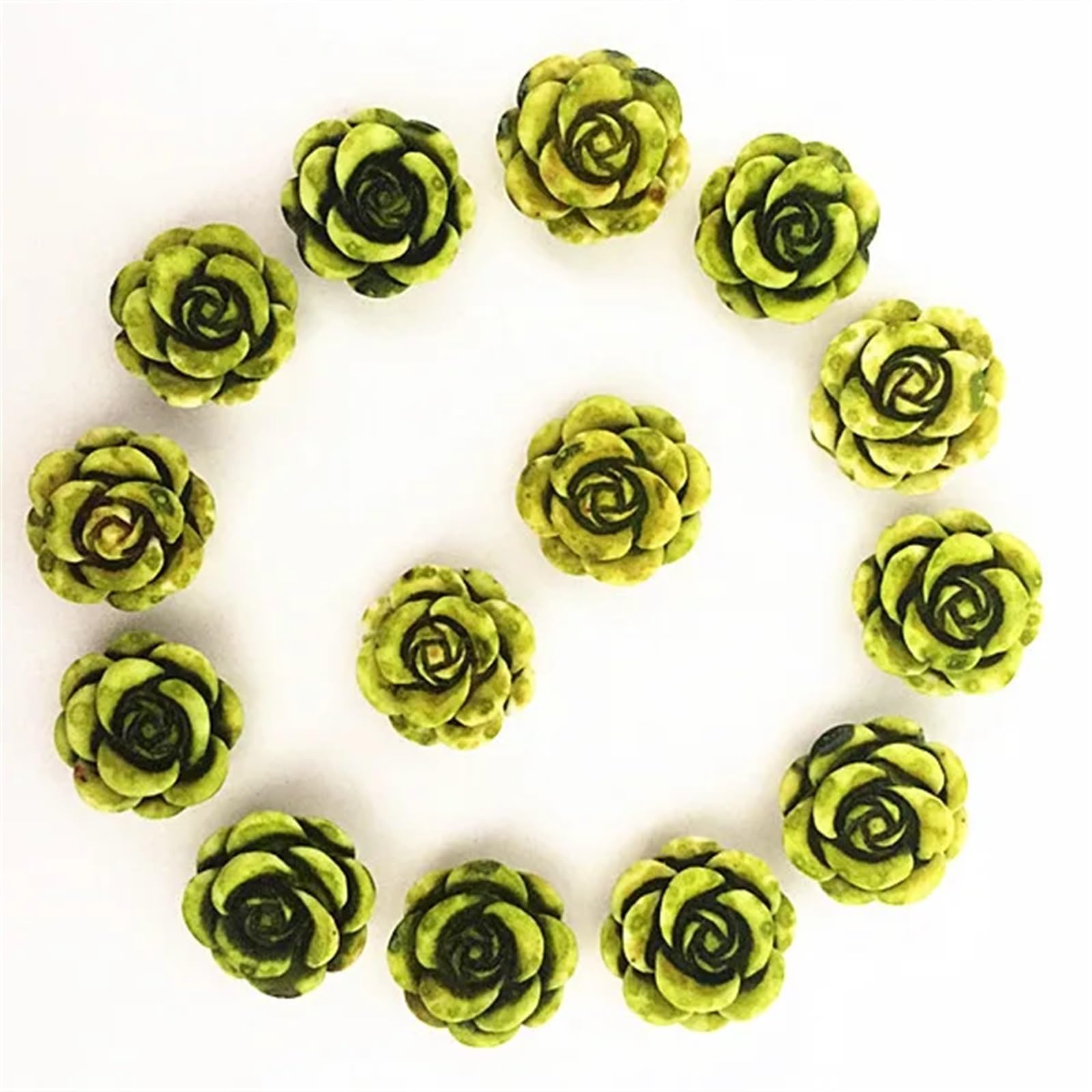 Apliques de flor rosa en resina de 14mm ideales para decorar invitaciones de boda y fundas de móvil