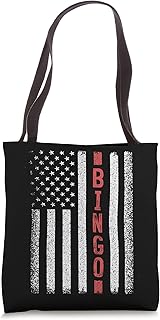 Bingo American Flag 4th of July Card Player Novelty Tote Bag