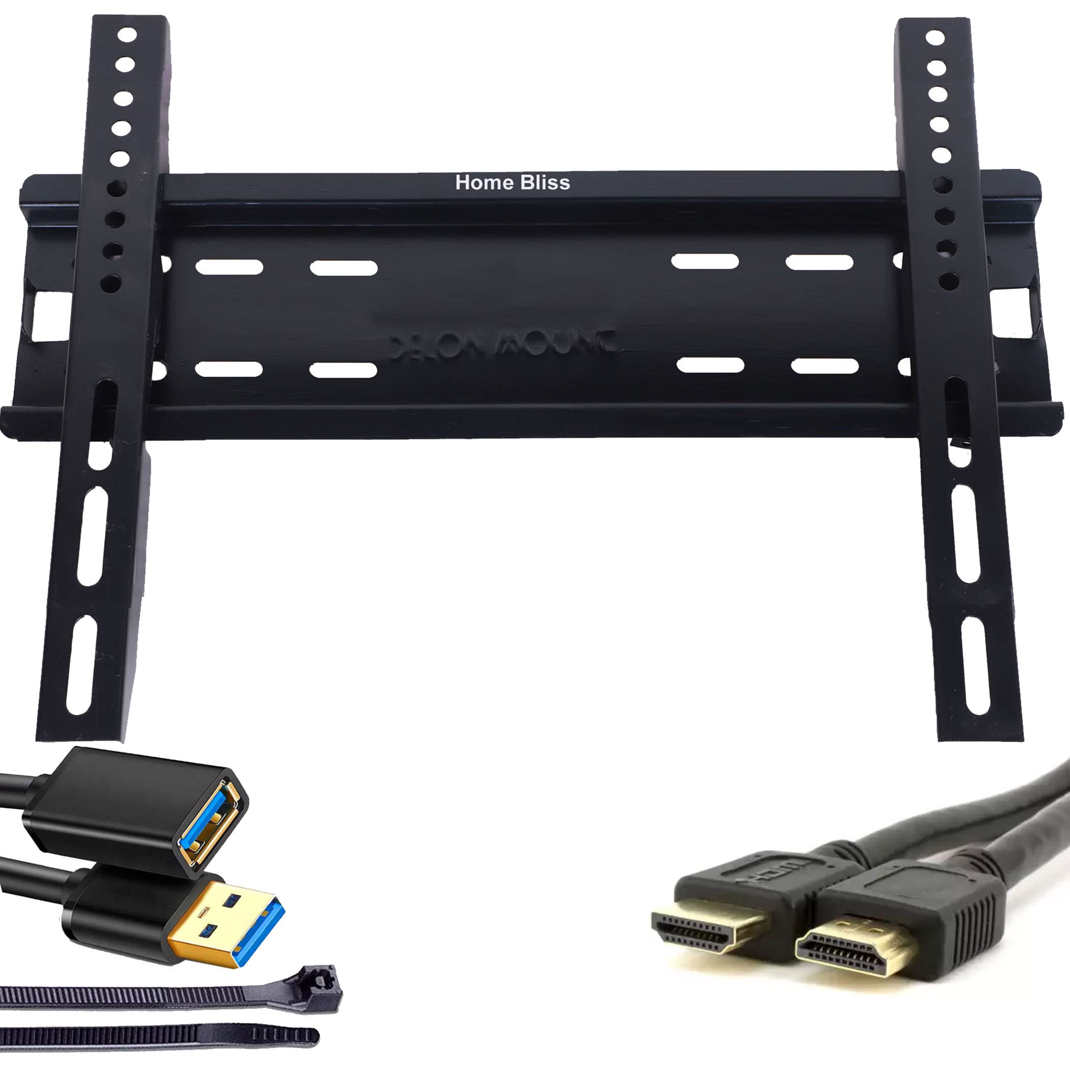 HomeBliss Fixed Tv Wall Mount Stand 14" to 65" LED tv Stand (32 Inch to 65 inch) (B09L87QMFC) Amazon Price History, Amazon Price Tracker