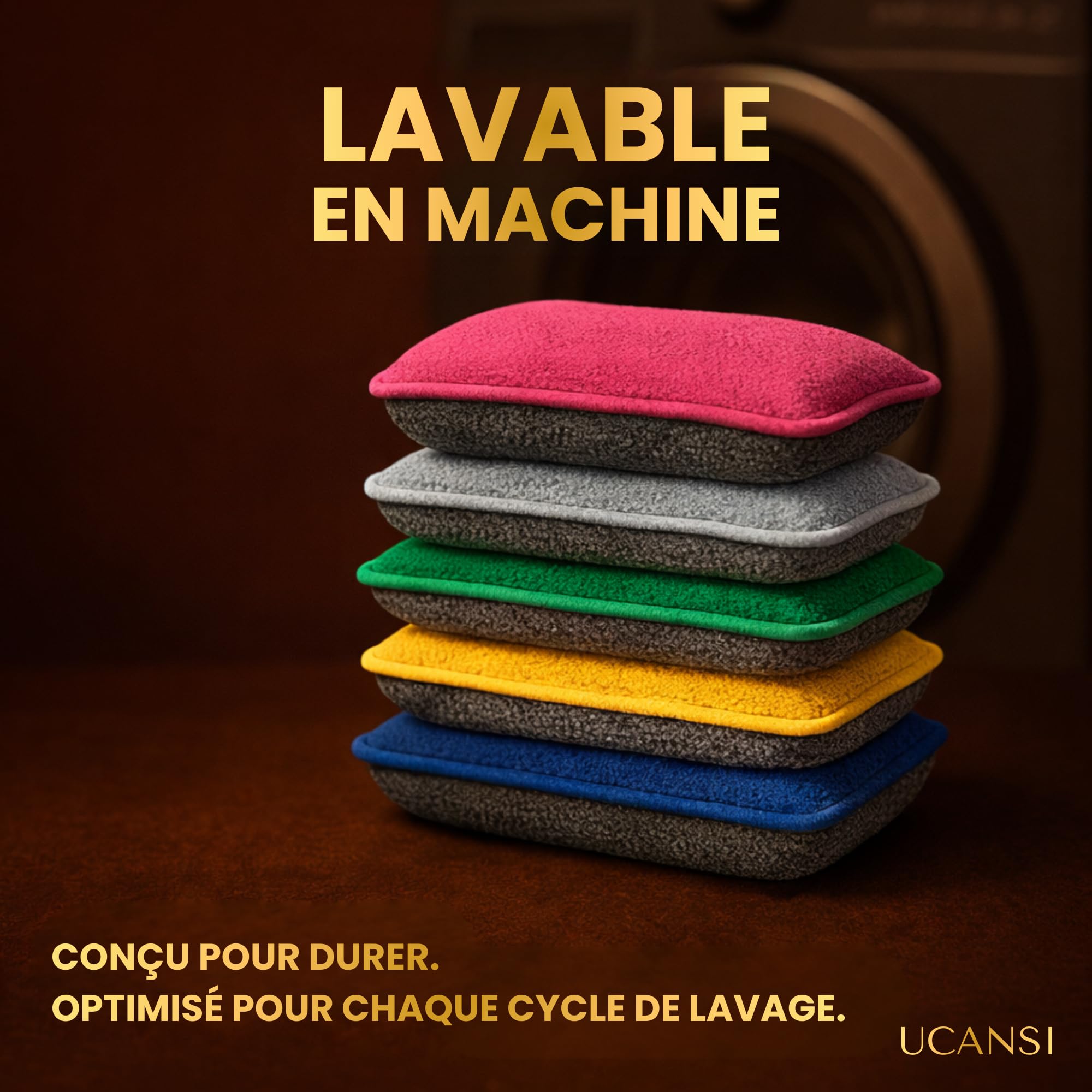 Éponges Lavables Double Face Anti-Rayures Microfibre Ultra Absorbante - Lot de 5 Vaisselle Cuisine INOX Vitres