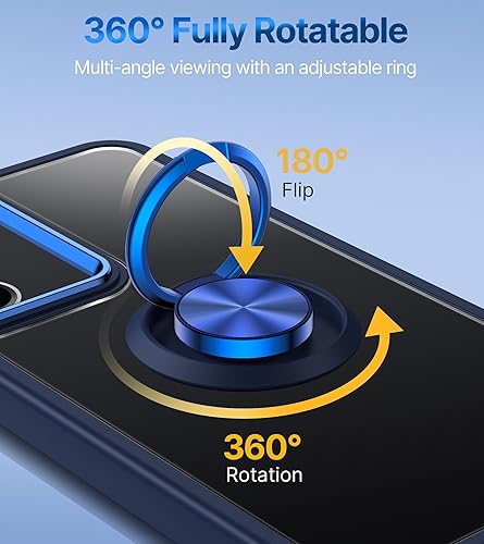 Miniatura 3 de Silverback Funda transparente para Samsung Galaxy S23 con soporte de anillo, a prueba de golpes, delgada, ligera, funda protectora para Galaxy S23