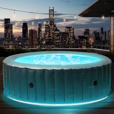 BRAST MSpa Starry aufblasbarer Whirlpool mit LED-Beleuchtung für 6 Personen