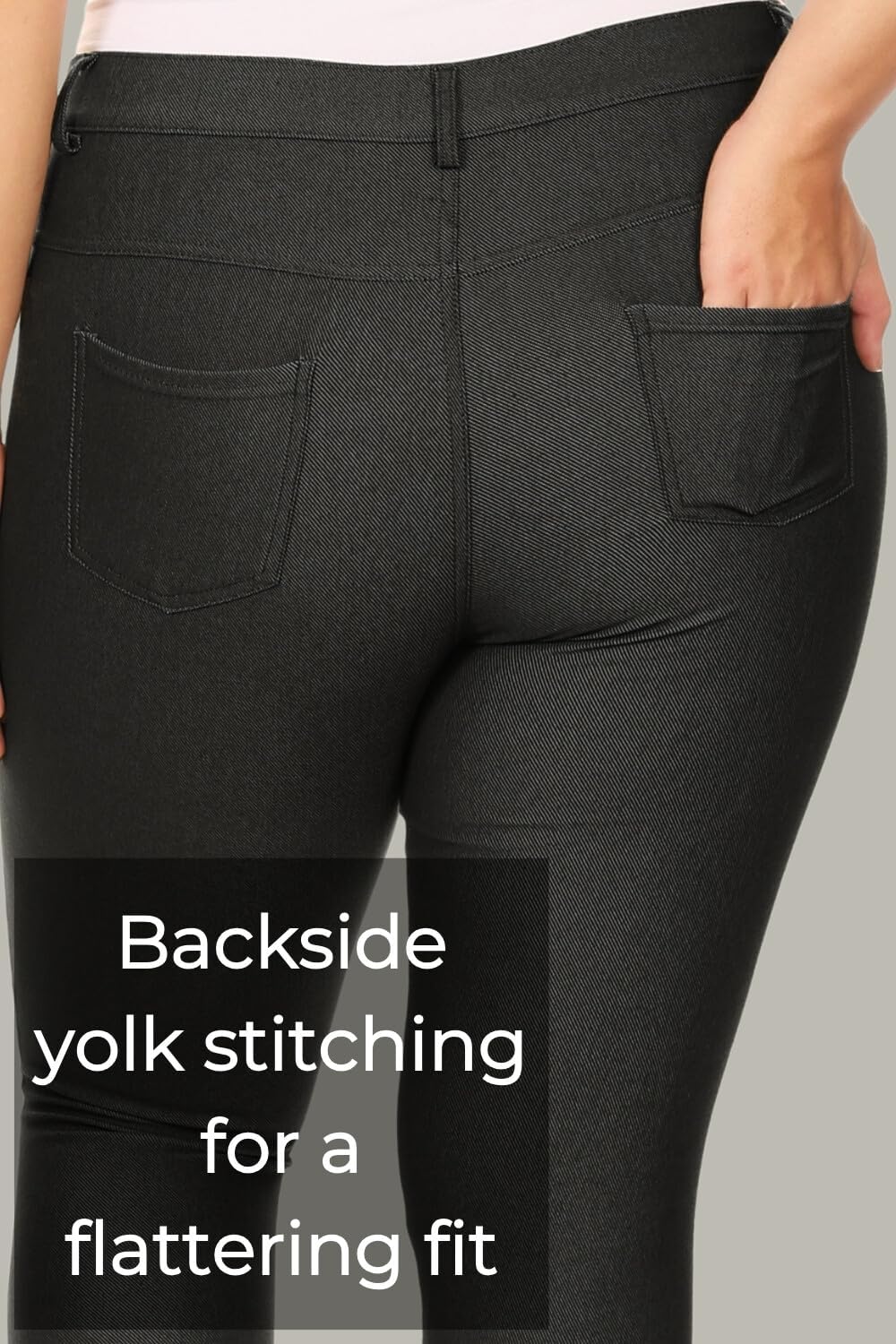 ICONOFLASH Women's Stretch Jeggings with 5 Pockets Pull On Skinny Jean Leggings (Available in Plus Size) - Image 6