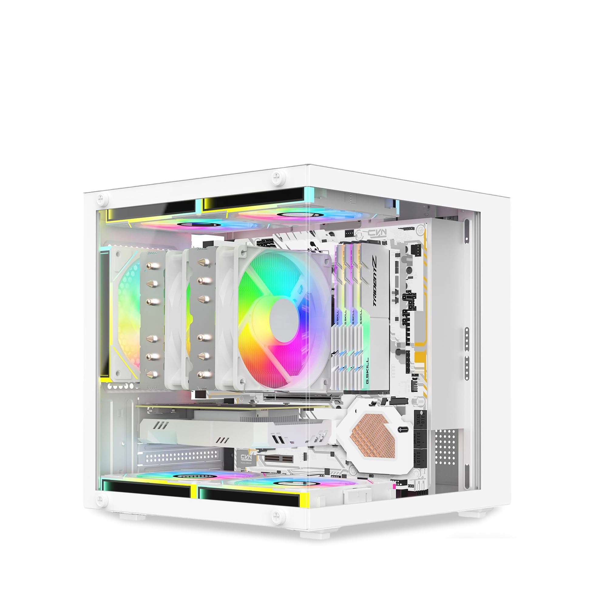 Amazon.co.jp: MOIKYIGI 超小型 MicroATX MiniITX PCケース 強化ガラス