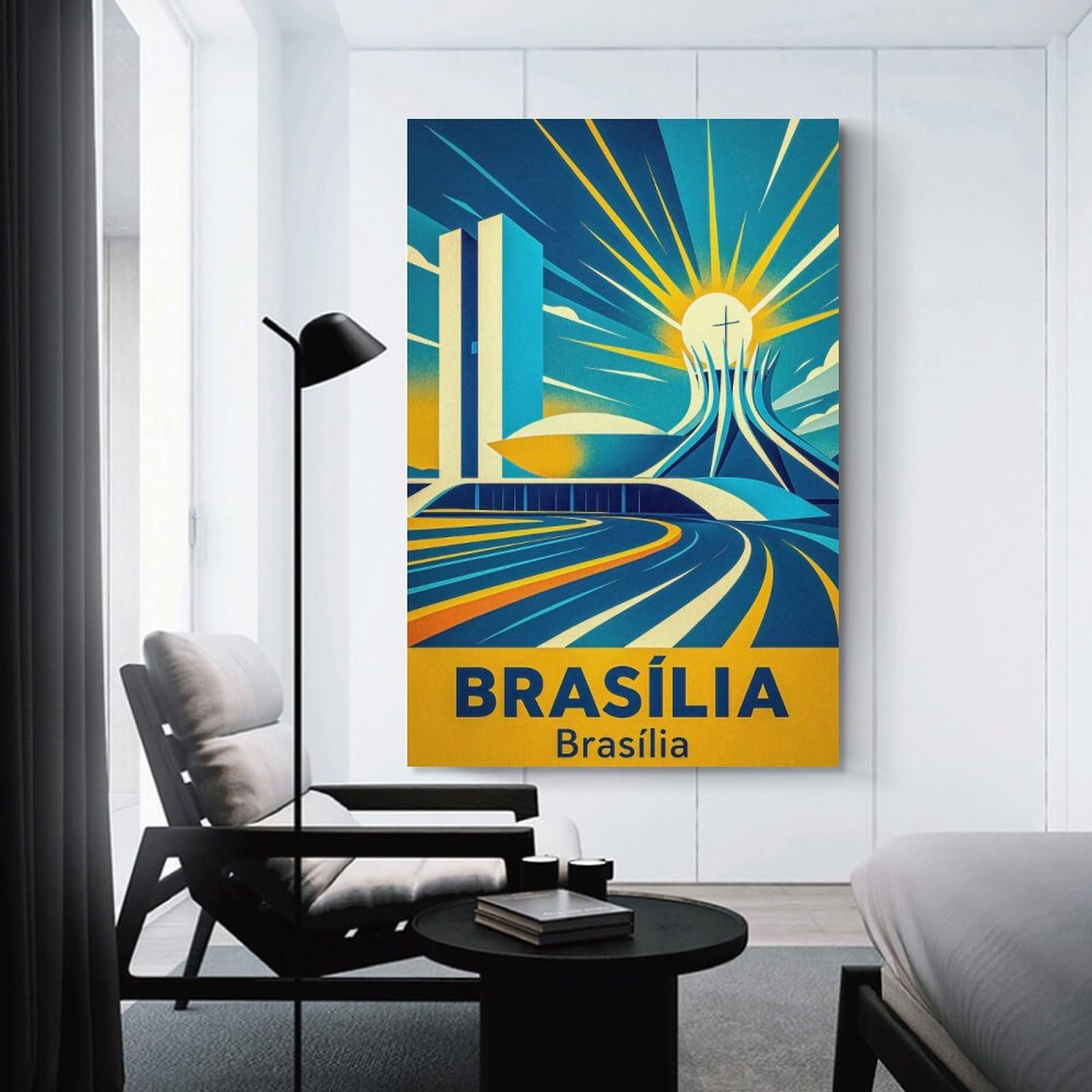 Junmoney Brasilia, Brazil Travel Wall Picture Print 12x18inch(30x45cm), for Corridors, Hallways Or Apartment Entries, Wall Decor to Refresh Empty Corners
