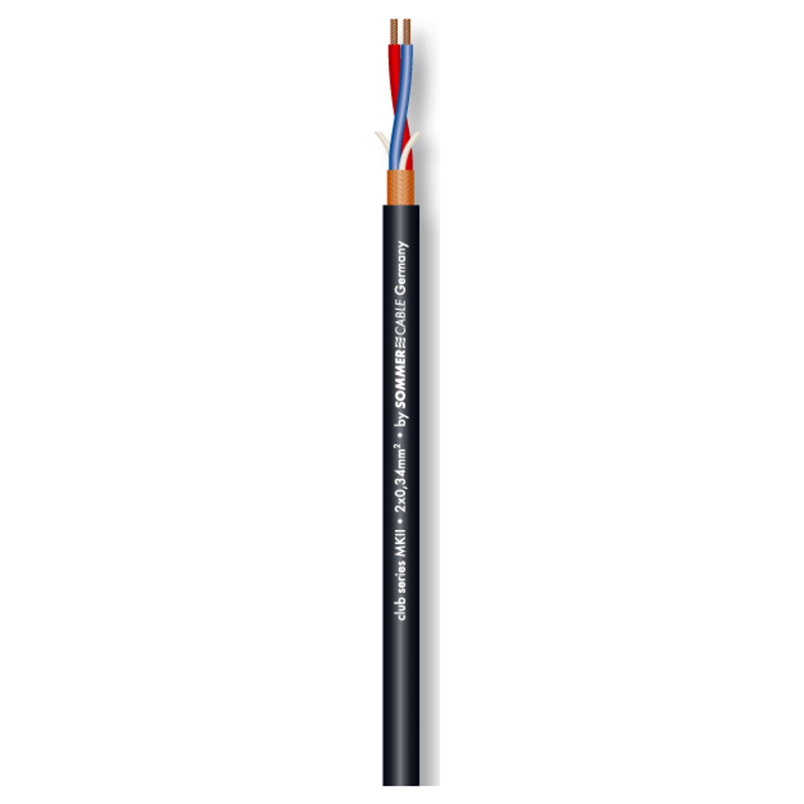 Sommer Cable Câble microphone 2x 0,34 mm² 100 m, Club Series MKII - Câbles Micro - au mètre