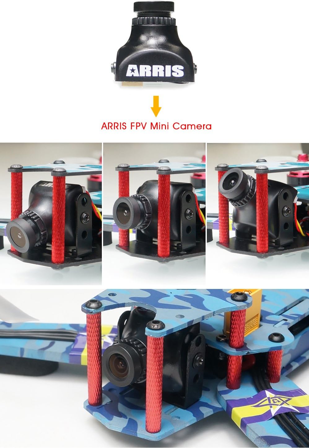 ARRIS FPV Mini Camera with adjustable angle