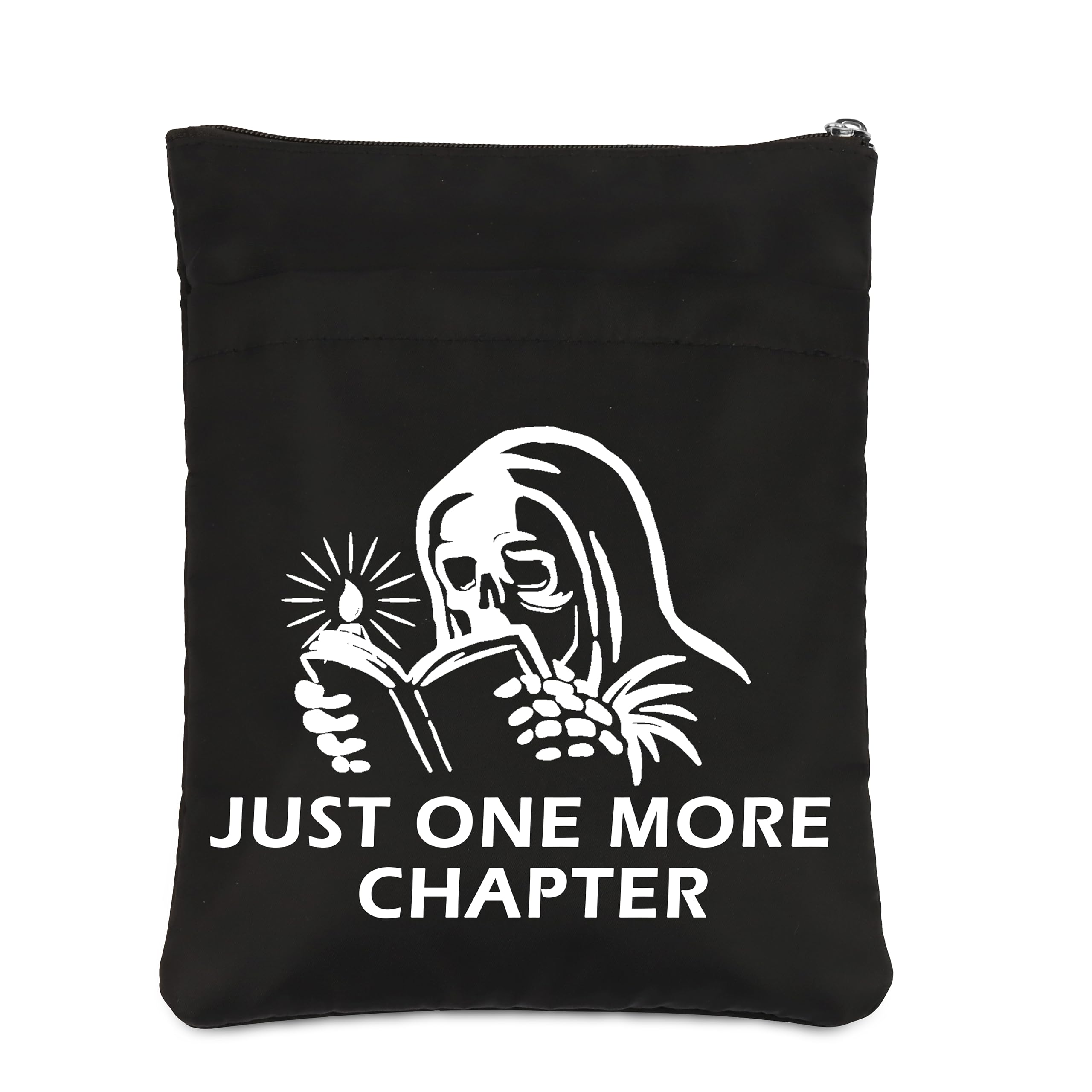 BDPWSS Just One More Chapter Gift Book Sleeve Book Lover Gift Skeleton Reading Gift Funny Skeleton Gift for Readers Bookworm (Just More Chapter bsblCA)