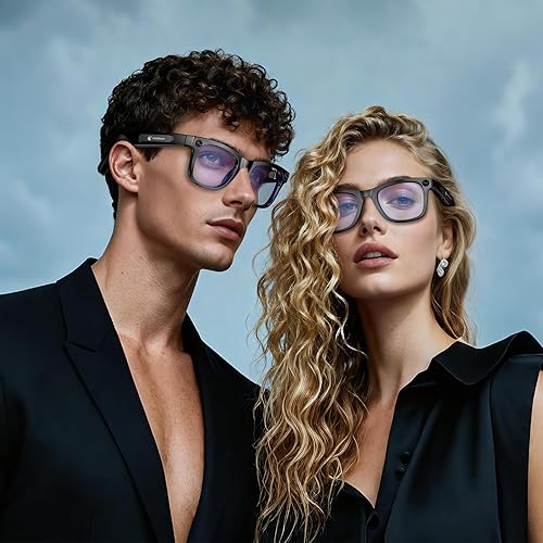 Miniatura 9 de Actualizado 2026 gafas de cámara inteligente, resolución de 8 MP que admiten grabación de video HD de 1080P, admite grabación de fotosvideosaudio,