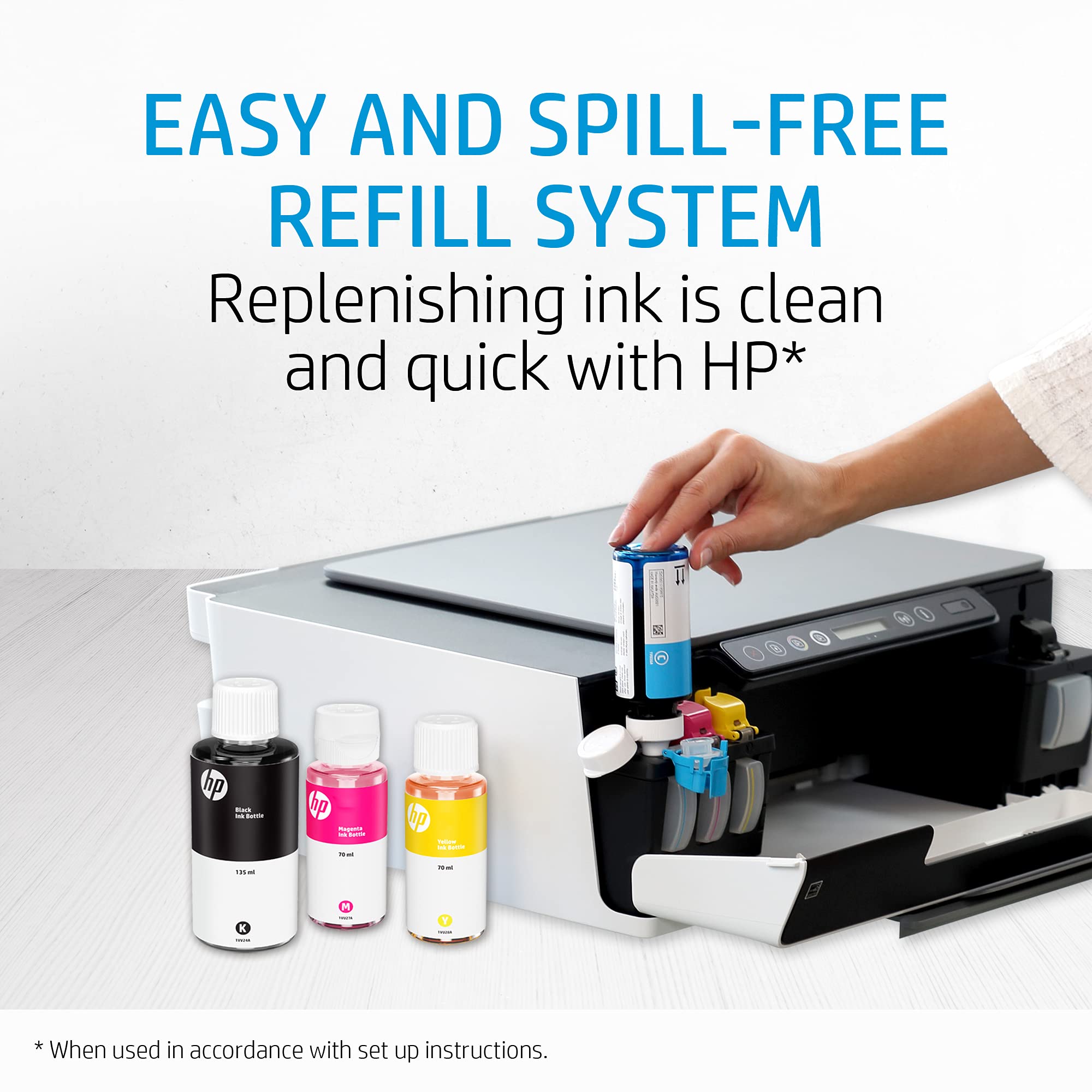 HP Inchiostro Nero 32XL Bottiglia da 31 CMY/32XL, 4-Pack, Compatibile con HP Smart Tank Plus e stampanti Premium, Alto Rendimento, Facile da Versare, Set Completo di Colori dell'Inchiostro