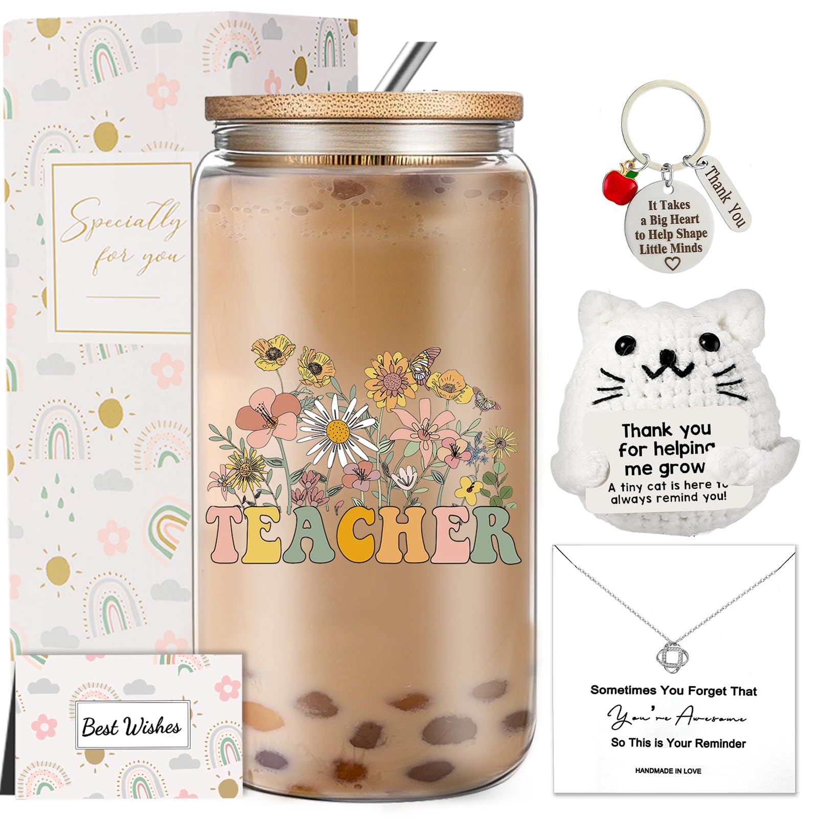 Funny Teacher Gifts for Women, Teacher Appreciation Gift Box Ideas for Birthday Christmas Thanksgiving, End of Year Gifts for Best Teachers